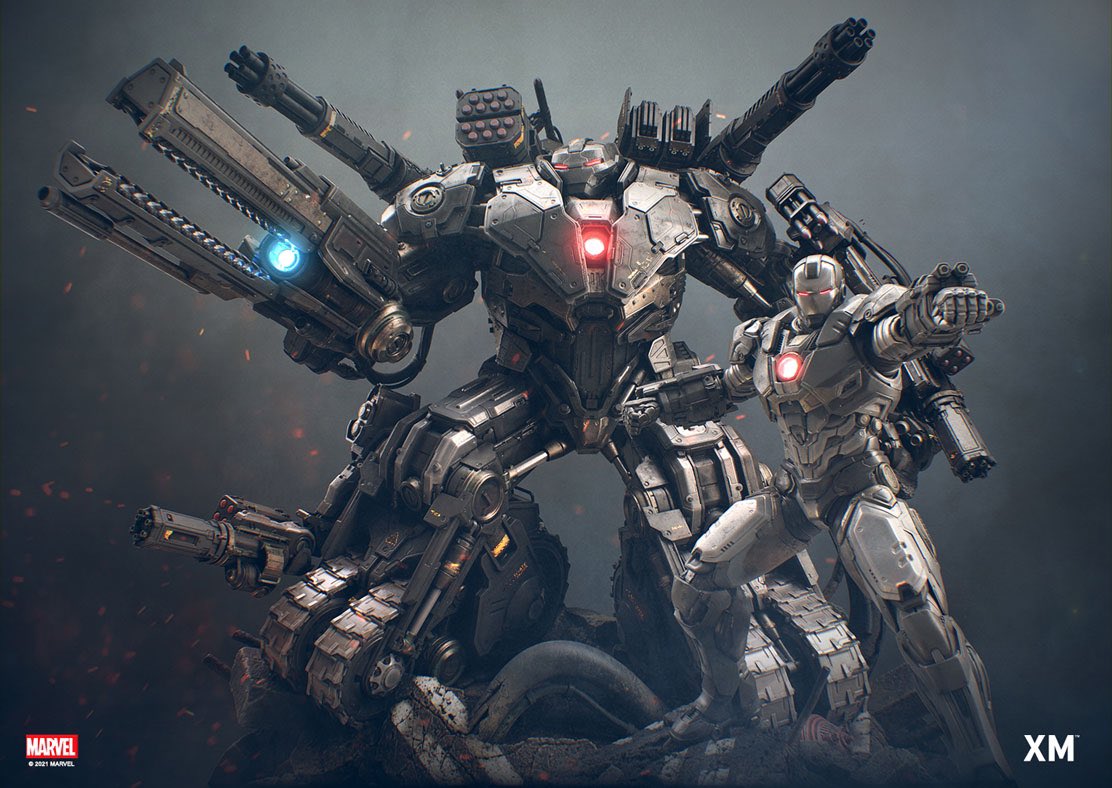 Toy Sapiens Xmスタジオ の新商品情報 トイサピエンス限定 強化スーツ ウォータンク と共に立つ ウォーマシン マーベル コミック プレミアム コレクティブル １ ４スケール スタチュー ウォーマシン ウォータンク バージョンｂ