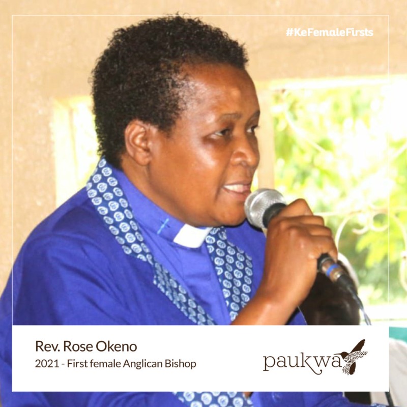 paukwa's tweet photo. From confidently leading teams of women in project-delivery to becoming the first female Anglican Bishop in Kenya, this woman of faith’s dedication to service broke through gender barriers. #KeFemaleFirsts https://t.co/TxDWKKLW7K