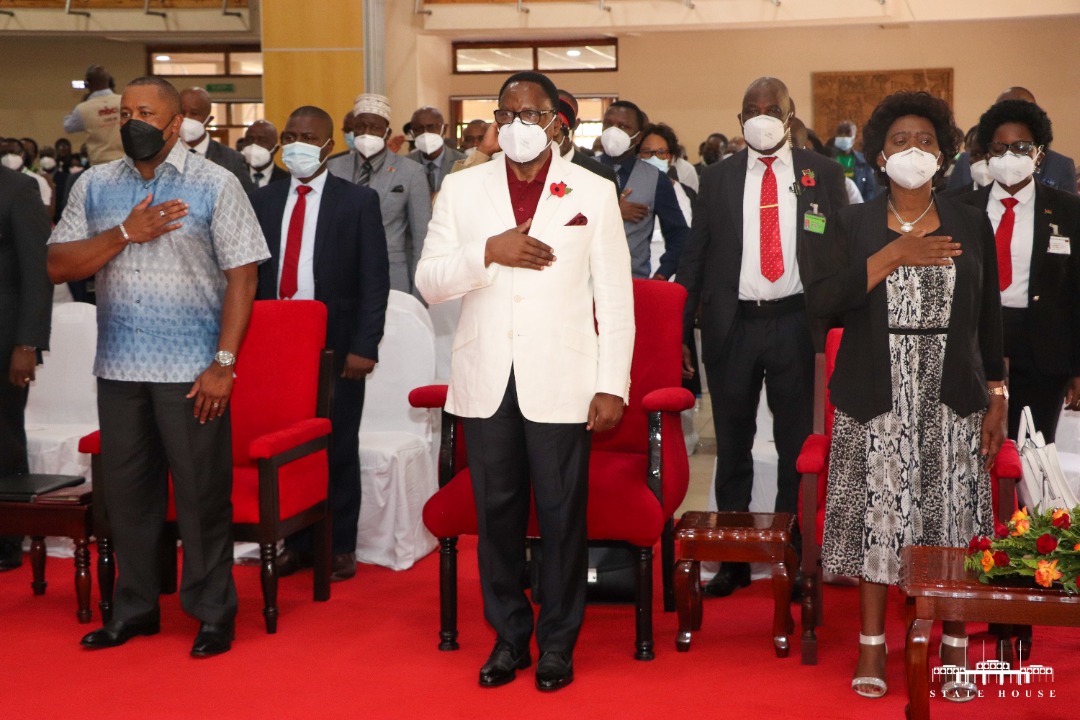 KasundaAnthony's tweet photo. President Lazarus Chakwera and Vice President Saulos Chilima are attending the official opening of the 2021 ECAMA Annual Economic Conference at Sunbird Nkopola Lodge in Mangochi #Ecama @ECAMA_official https://t.co/fHH3xNwB8Q