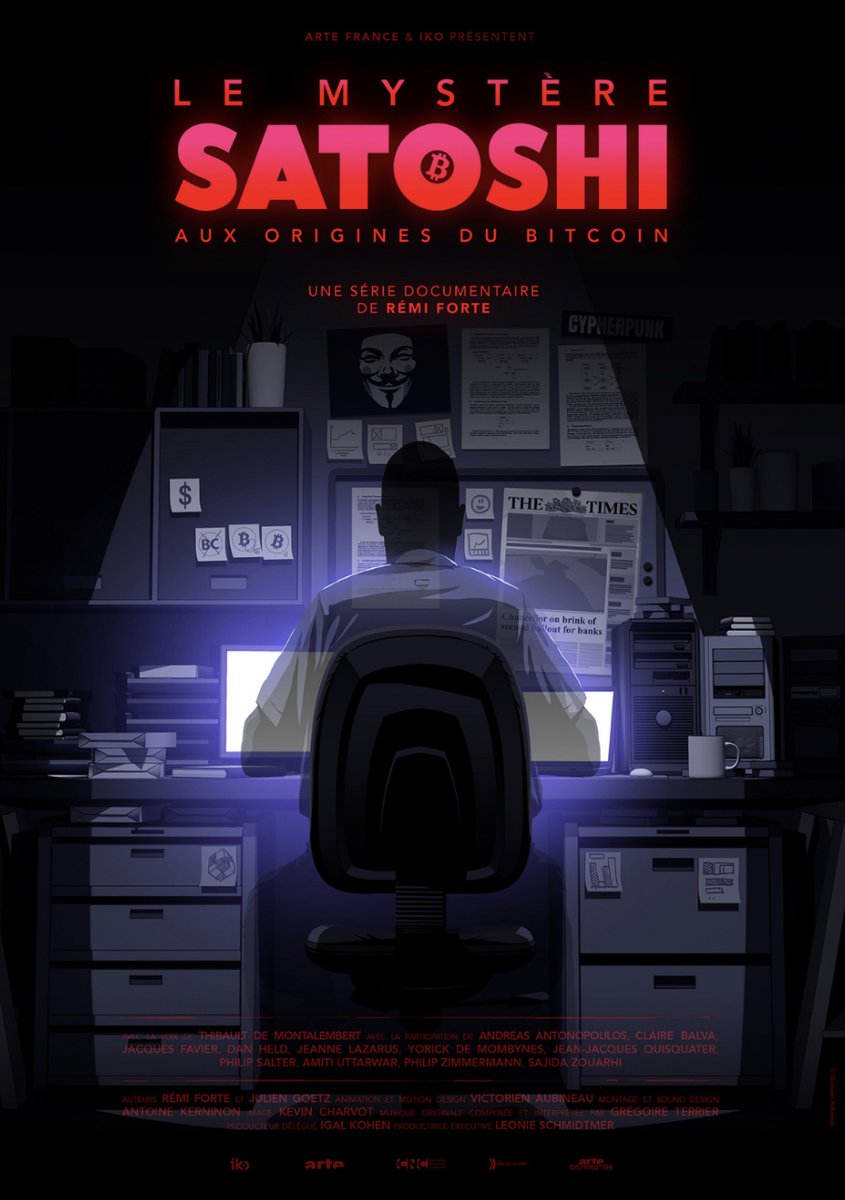 A partir du 17 novembre, Arte diffusera la série documentaire de <a href="/ForteRemi/">Rémi Forte</a> « Le mystère Satoshi - aux origines du Bitcoin ». La qualité des intervenants Francais et Internationaux est bluffant !
Bravo à l’équipe !
