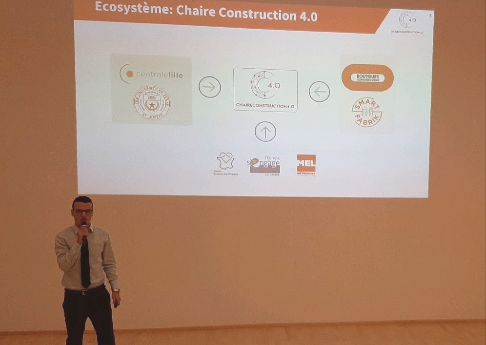 👏 Bravo à Soufiane El Moussaoui, nouvellement docteur au sein de la Chaire <a href="/Construction4_0/">Construction 4.0</a> ! Sa #thèse porte sur la #logistique des #chantiers et ses impacts sur le coût d'un projet, le délai, la #qualité, la #sécurité et l’impact environnemental, au sein de <a href="/Bouygues_BatIDF/">BouyguesBatiment IDF</a>.