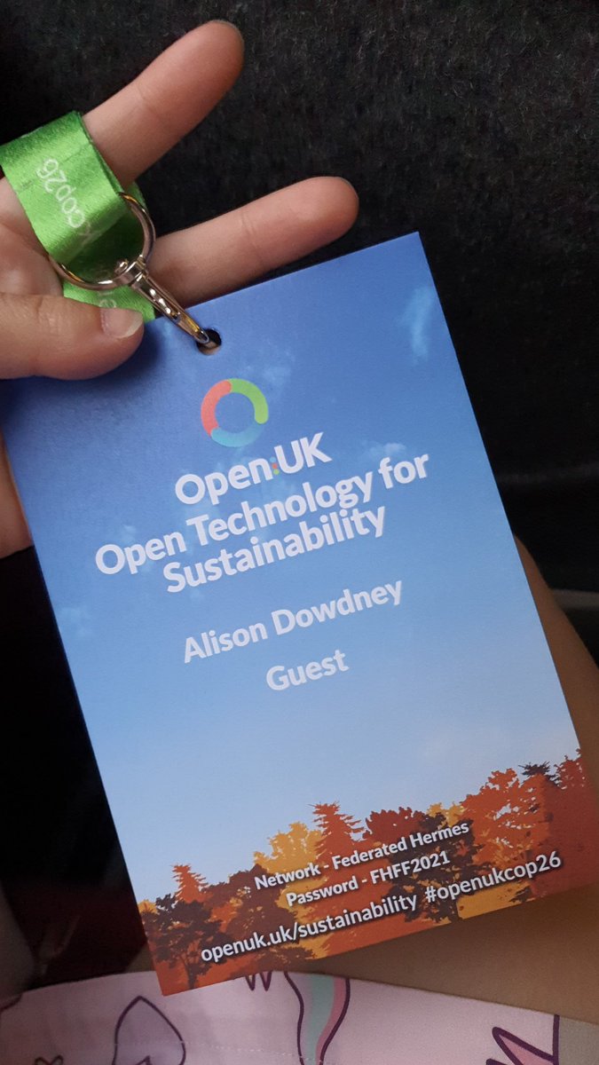 Excited to be attending #COP26 today for @openuk_uk's event, Open Technology for Sustainability! 
#openukcop26