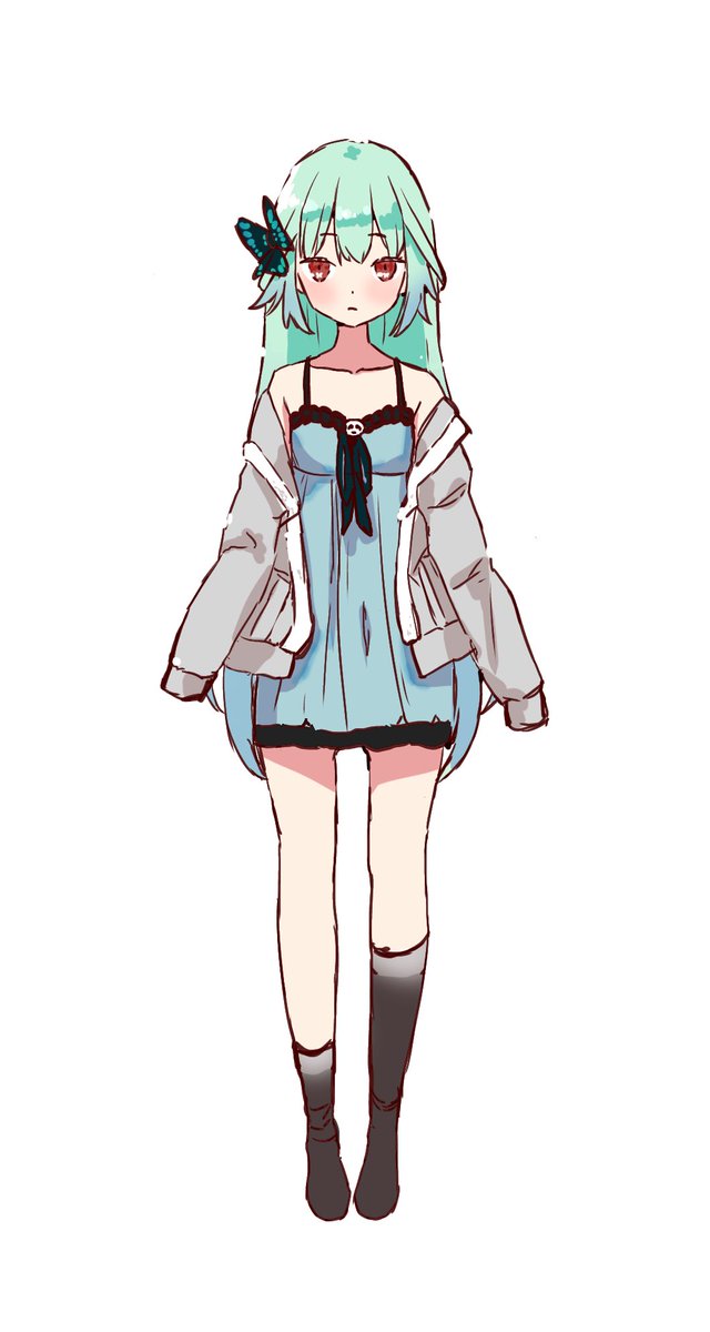 潤羽るしあ 「#るしあ新衣装予想図

安直かな、、🤔 」|Babinch- @お仕事募集中のイラスト