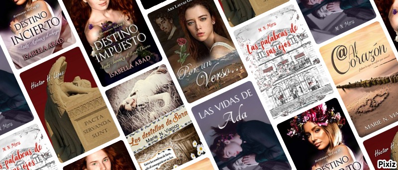 En #AlmasYLetras puede que encuentres tu próxima lectura.
¿Libro de relatos?
¿Novelas románticas?
¿O mejor una histórica?
¿Qué tal una de misterio?

<a href="/Analarrazgale/">Ana Larraz</a> <a href="/Marie_N_Vianco/">Marie N. Vianco</a> <a href="/Mery_Mera/">Maria N.Mera Autora</a> <a href="/Yatengounaedad/">Héctor H. López ✍️</a> <a href="/isabellaabad1/">Isabella Abad</a>