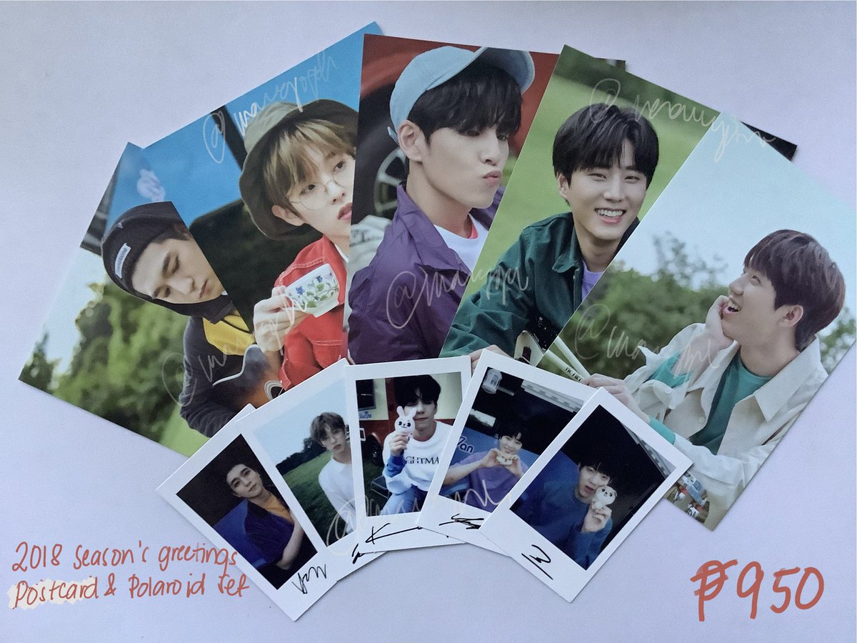 MaruGOph's tweet photo. 2018 Seasons Greetings Postcard &amp; Polaroid Set (GROUP)

QRT ‘Mine’ to claim!

tags jae youngk sungjin wonpil dowoon day6 https://t.co/woHMu0bdfZ