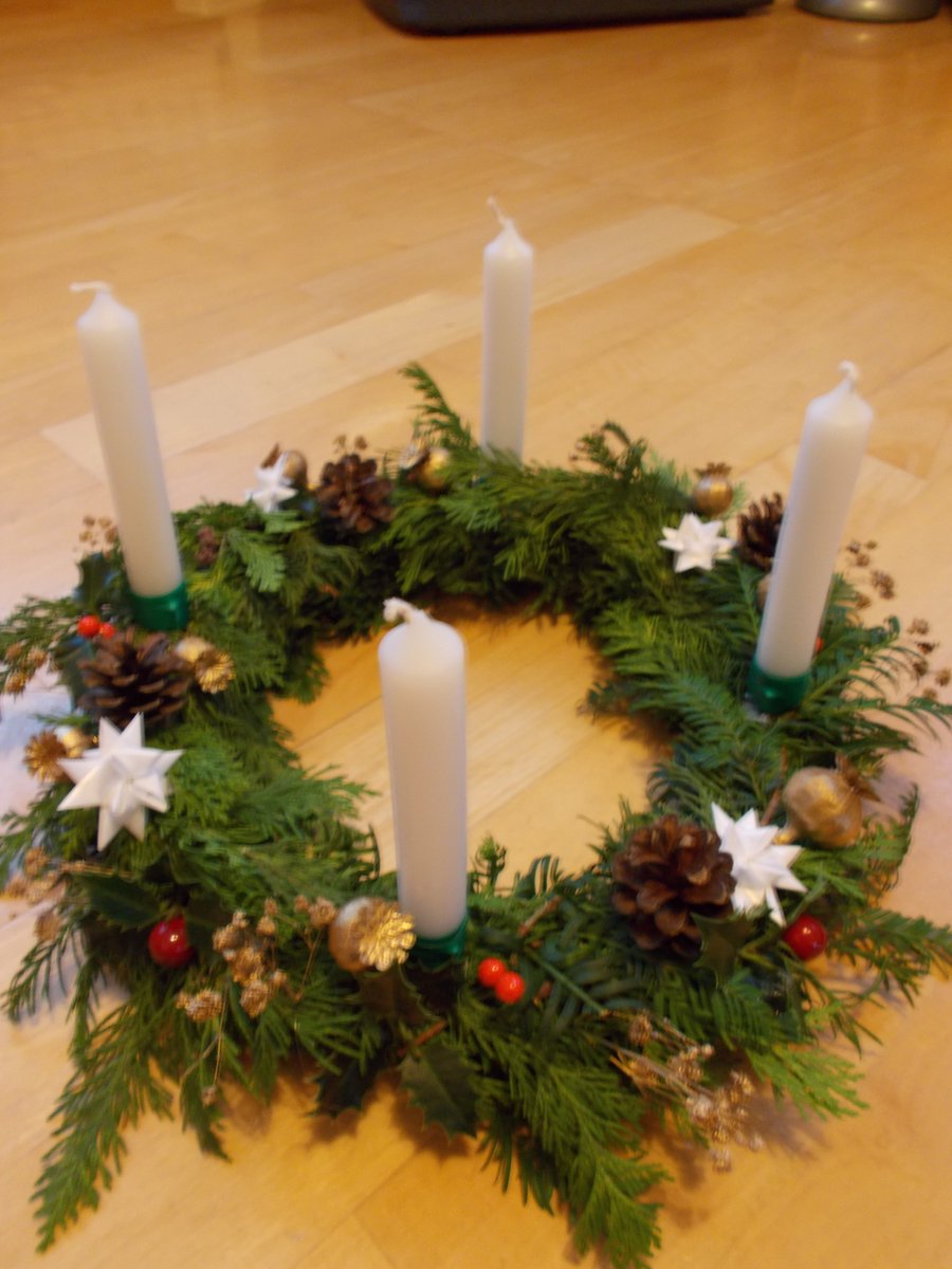 Creative way to fundraise for a CAFOD World Gift. Mel and Heike from Reading are making and selling advent wreaths 🎄 Great idea!  Could your parish fundraise this advent ?  <a href="/PortsmouthRC/">Catholic Diocese of Portsmouth</a>  <a href="/BishopEgan/">Bishop Philip Egan</a> 
cafodportsmouth.wordpress.com/2021/11/11/cre…