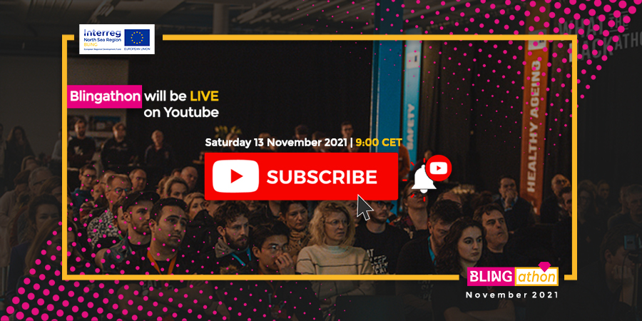 BLINGprojectNSR's tweet photo. #blingathon will be LIVE on #youtube. Use this link to watch https://t.co/4PLhW0coIo. Saturday, 13 November 2021, 9:00 CET! Please subscribe and share with others. This event is sponsored by @NorthSeaRegion https://t.co/ZX19D2Akl4