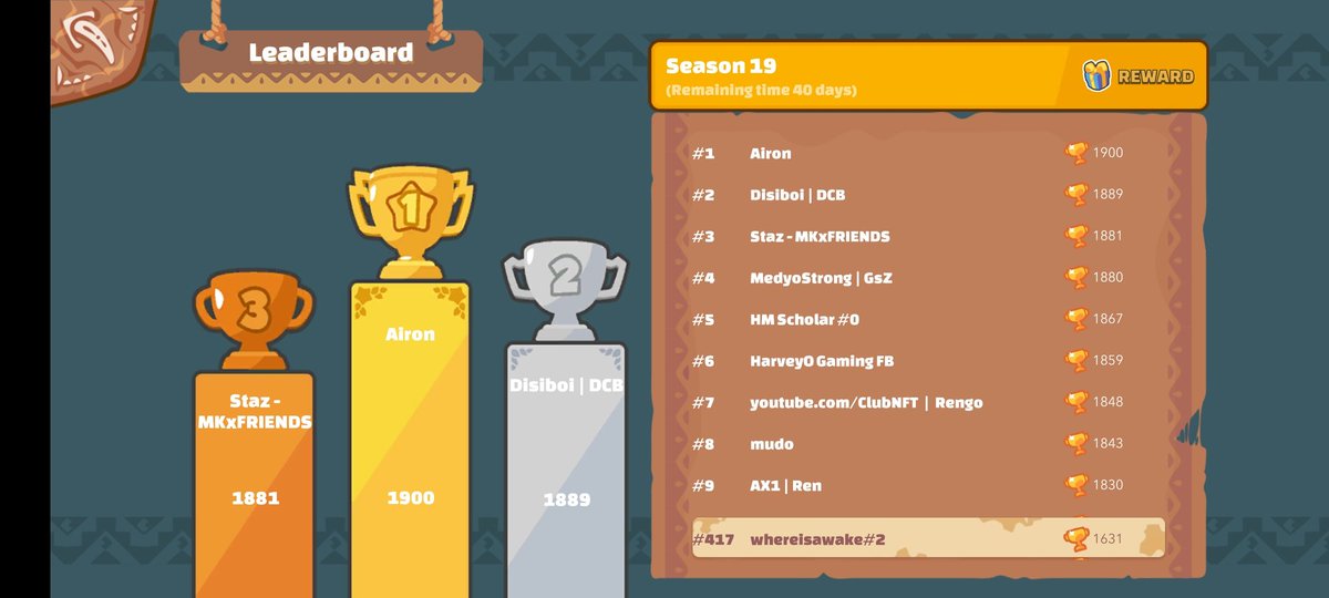 Even if its still early into S19 , top 500 still feels good!!