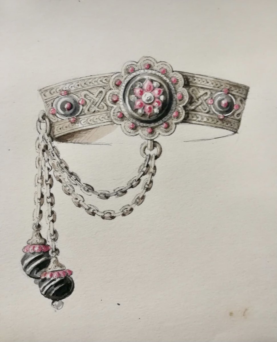 bibforney's tweet photo. Quelques maquettes de bijoux dessinés par Louis Eugène Crouzet (1782-1862) parmi les 16 volumes de modèles de ses bijoux, créés dans les années 1860, que nous conservons. https://t.co/3yUMr9WcJv