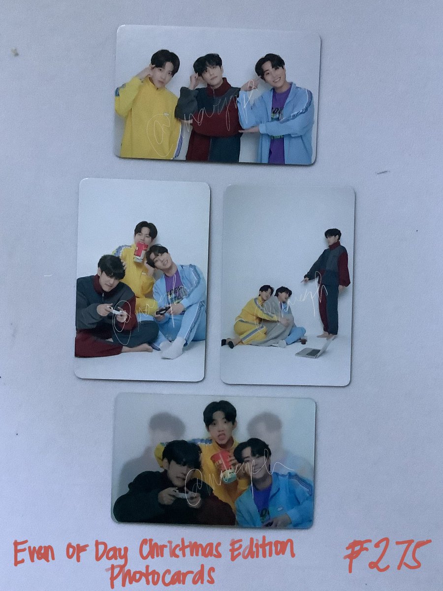 MaruGOph's tweet photo. Even of Day Christmas Edition Photocards

QRT ‘Mine’ to claim!

tags eod even of day youngk wonpil dowoon day6 https://t.co/RxcvOJJFyc
