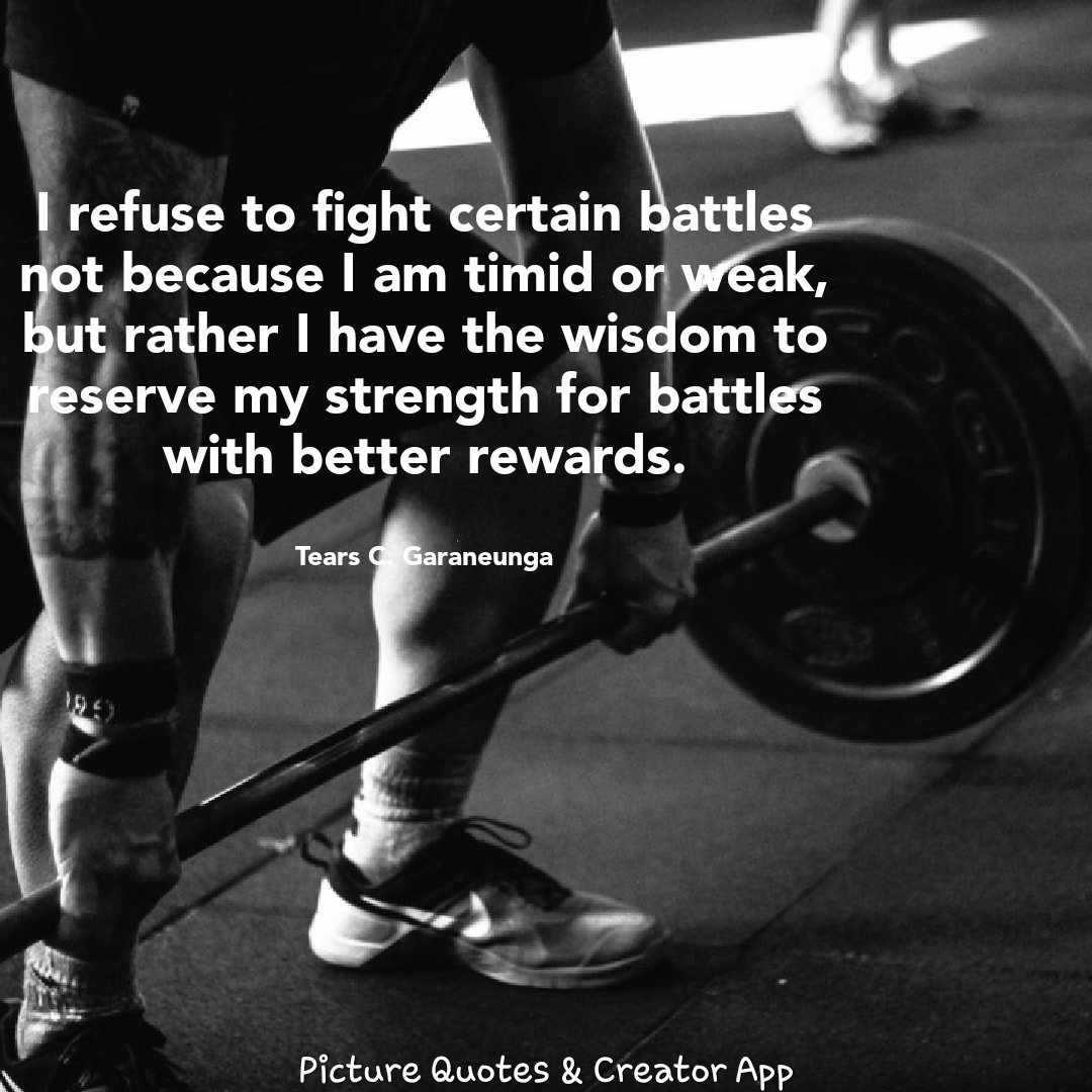 CitadelVictory's tweet photo. Reserve Your Strength for that which matters. https://t.co/s4eugpfCDH