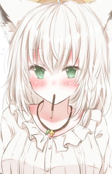 「ん…!」
#絵フブキ #ポッキーの日 