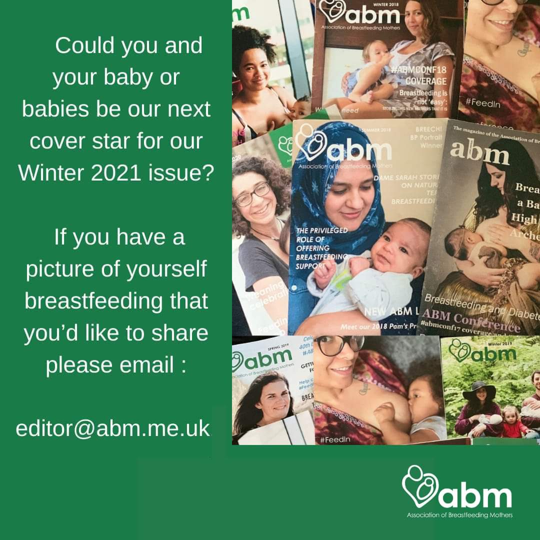 AssocBfMothers's tweet photo. Could you and your baby (or babies!) be our next cover star? We are looking for a cover image for our Winter 2021 issue. If you have a picture of yourself breastfeeding that you’d like to share please email to editor@abm.me.uk https://t.co/vWL7vrrj1m