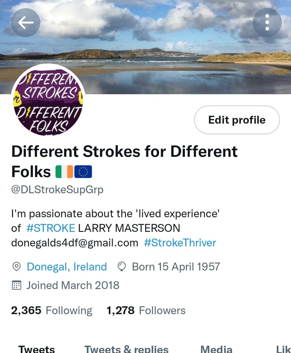 Follow us on the lived experience of stroke, also for local, national and international news, events and campaigns on updates from Ireland's not-for-profit Different Strokes For Different Folks service provider.
