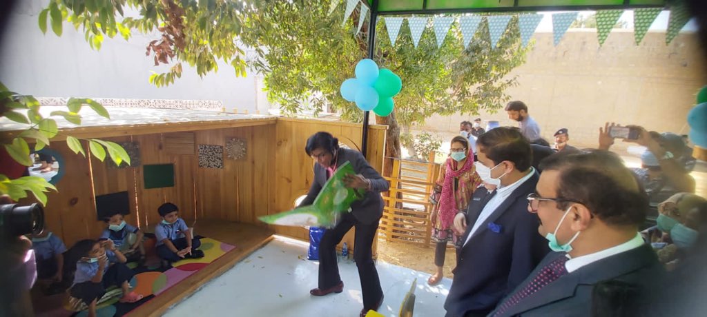 murtazawahab1's tweet photo. As part of #Sindh Prison Reforms, a new law based on correcting individuals has been passed by Sindh Assembly. Was happy to visit an early learning centre with sensory garden at the Central Prison in Karachi where children of women prisoners as well as jail officers are educated https://t.co/214Vr4g1TT