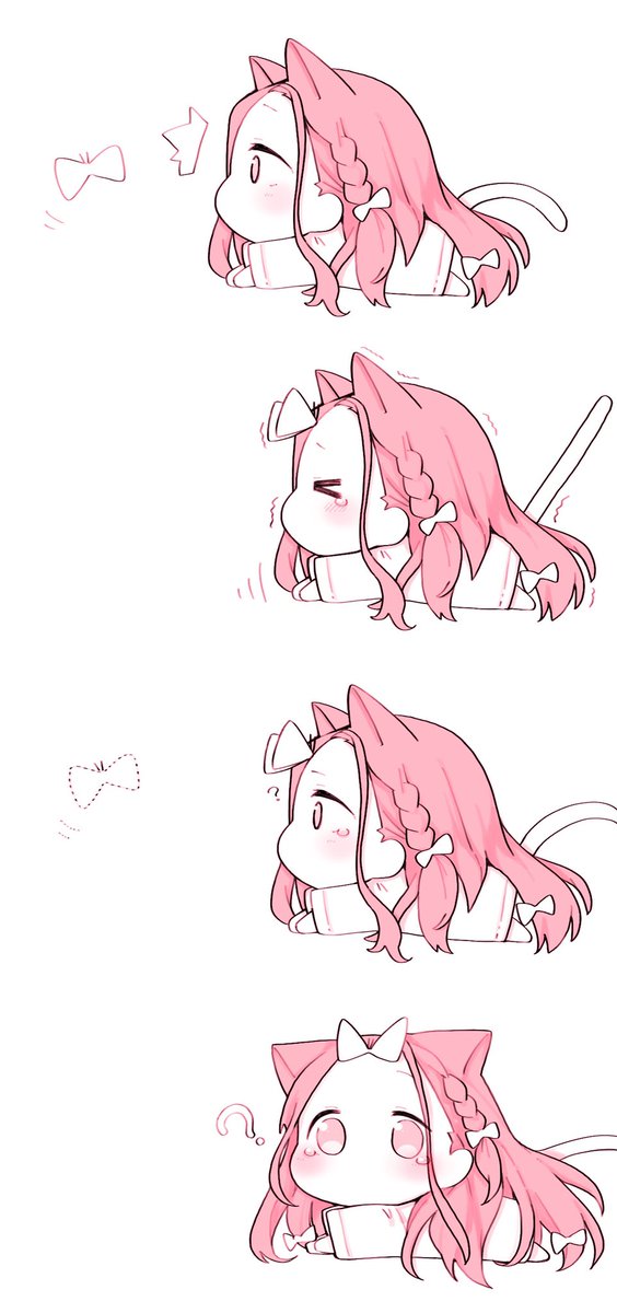 comic braid 1girl ? blush cat girl horns  illustration images