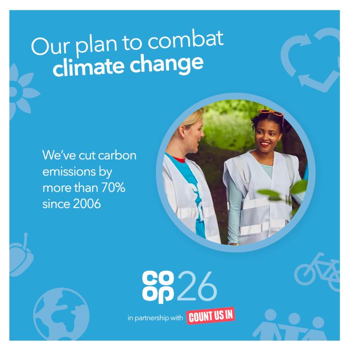 Did you know that <a href="/coopuk/">Co-op</a> has cut carbon emissions by more than 70% since 2006 💚 #Cop26 #ItsWhatWeDo

You can see more on Co-op's commitment to combat climate change here coop.co.uk/cop26