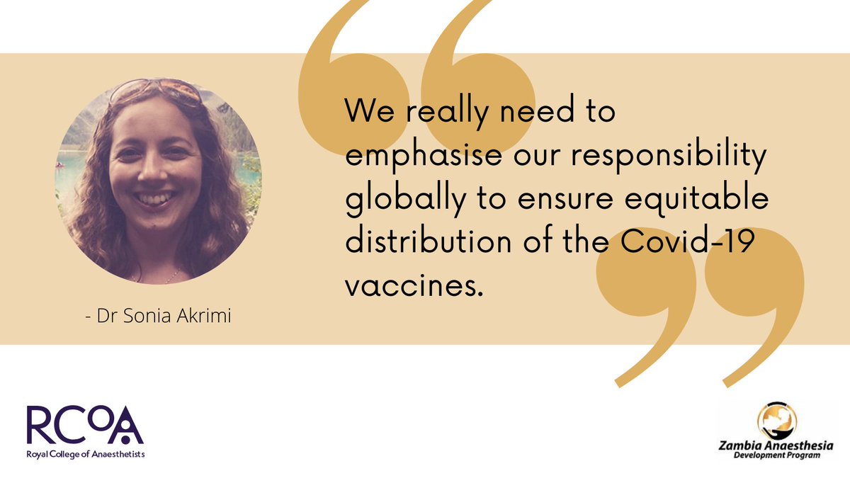 gadpartnerships's tweet photo. "We really need to emphasise our responsibility globally to ensure equitable distribution of the Covid-19 vaccines." - Dr Sonia Akrimi
⠀
Take a listen to the experiences of anaesthetists in Zambia tackling #COVID19.
⠀
- https://t.co/KL9JfgTy0j

#Podcast #VaccinEquity https://t.co/SMdO0ks01K