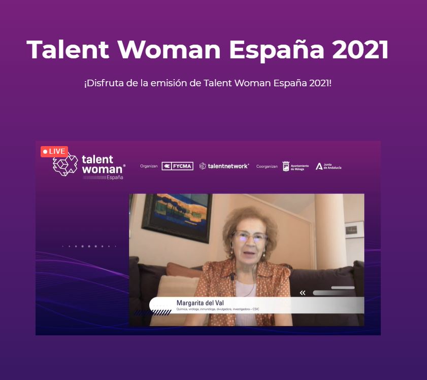 TalentWoman_ES's tweet photo. 🗣️ Margarita del Val, @CSIC: "¿Cómo saber si quieres ser #científica? Si te gusta saber cómo funcionan las cosas, te apetece descubrir cosas que no se conocen, eres curiosa, creativa y te gusta compartir tus conocimientos con otros... Entonces, te va a encantar." | #TalentWomanES https://t.co/lygjhvu1Qk