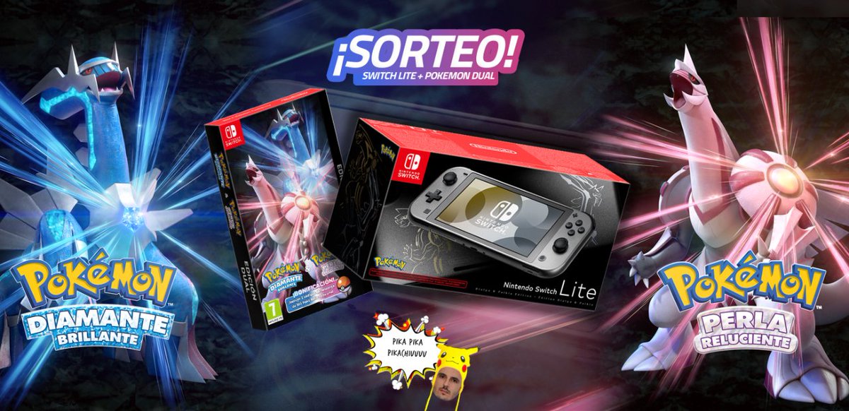 🚨 SORTEO POKEMON 🚨

Se viene EL SORTEO!!!! Incluye una #SwitchLite Ed. Sp. + Pokemon DUAL

Qué hay que hacer? 🤔 

✅ Sigue a @areajugones y RT
✅ Usa #VuelveaSinnoh #PokémonDiamanteBrillante y #PokémonPerlaReluciente 
✅ Dinos qué es lo que más te gusta de estos remakes