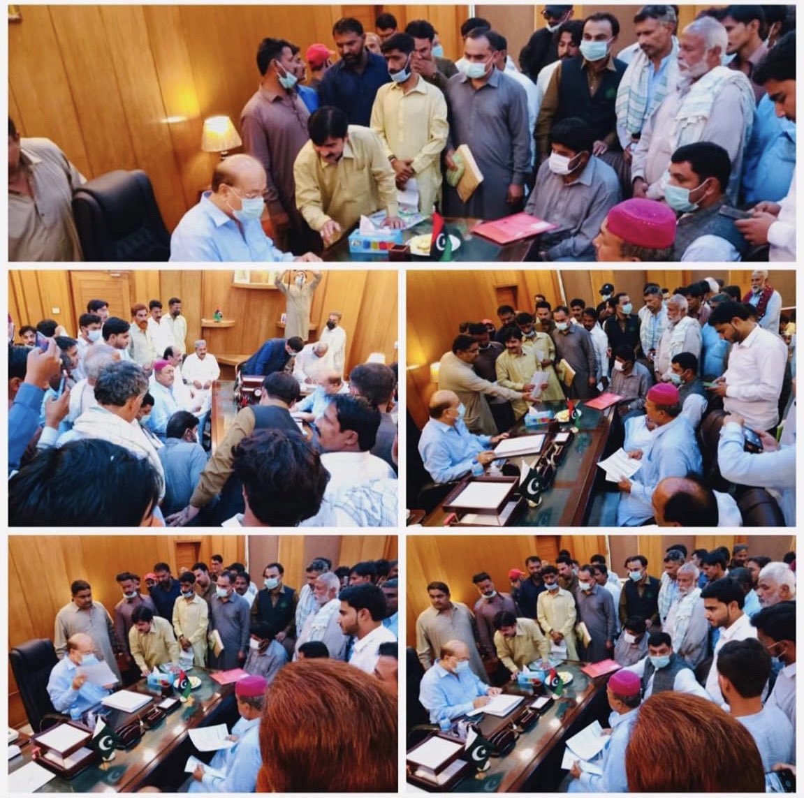 MWassan1's tweet photo. Karachi: Advisor to CM Sindh on Agriculture Mr. Manzoor Wassan held meeting in his office today at Sindh Secretariat. People came from different districts of Sindh, their issues were heard and assured that their problems would be resolved soon. 
11 November 2021. @BBhuttoZardari https://t.co/pxRWNkgON0