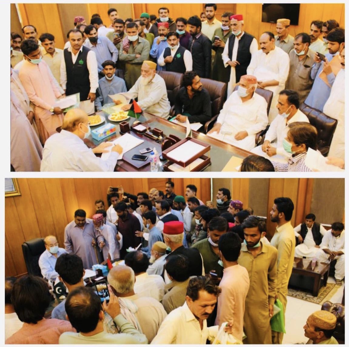 MWassan1's tweet photo. Karachi: Advisor to CM Sindh on Agriculture Mr. Manzoor Wassan held meeting in his office today at Sindh Secretariat. People came from different districts of Sindh, their issues were heard and assured that their problems would be resolved soon. 
11 November 2021. @BBhuttoZardari https://t.co/pxRWNkgON0