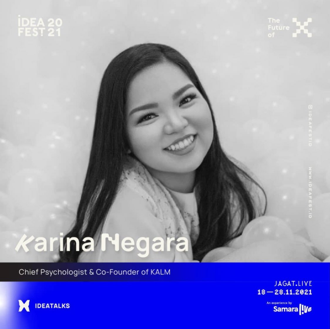 IdeafestID's tweet photo. These days, mental health has become a major concern, we have brought @knegara, a Clinical Psychologist and Co-Founder of KALM!

There's no reason to miss out her session at IdeaFest 2021! Buy your ticket now at https://t.co/v27bqbhVzI now.

#IdeaFest #IdeaFest2021 #TheFutureofX https://t.co/rh9Hm0t8VU