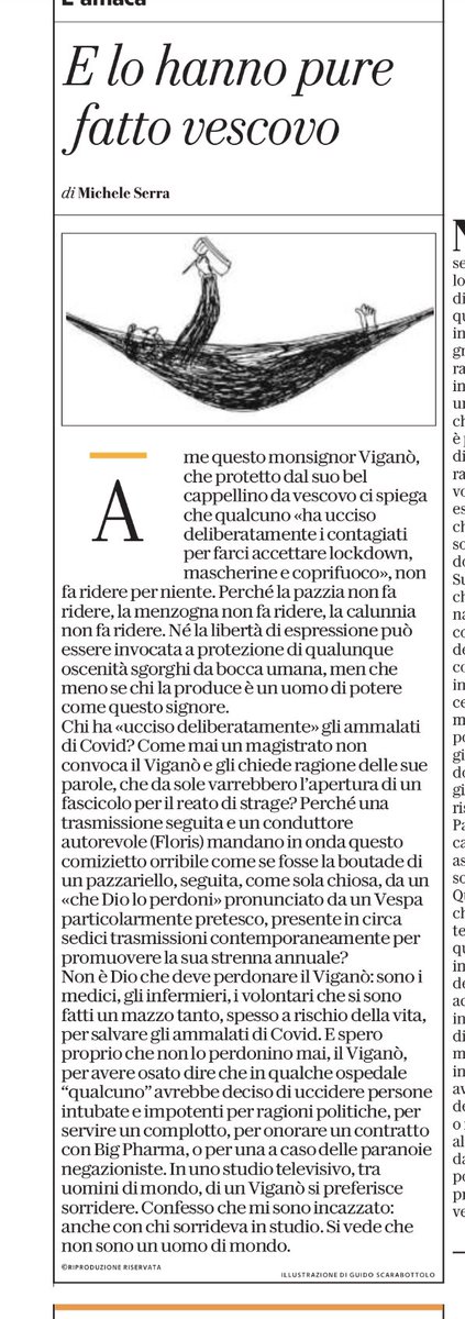 nunziapenelope's tweet photo. “Confesso che mi sono incazzato”. Pure io, Michele Serra, pure io. E pure tanto. (Da @repubblica )
#NoVaxInTv https://t.co/DHJm8f9mL7