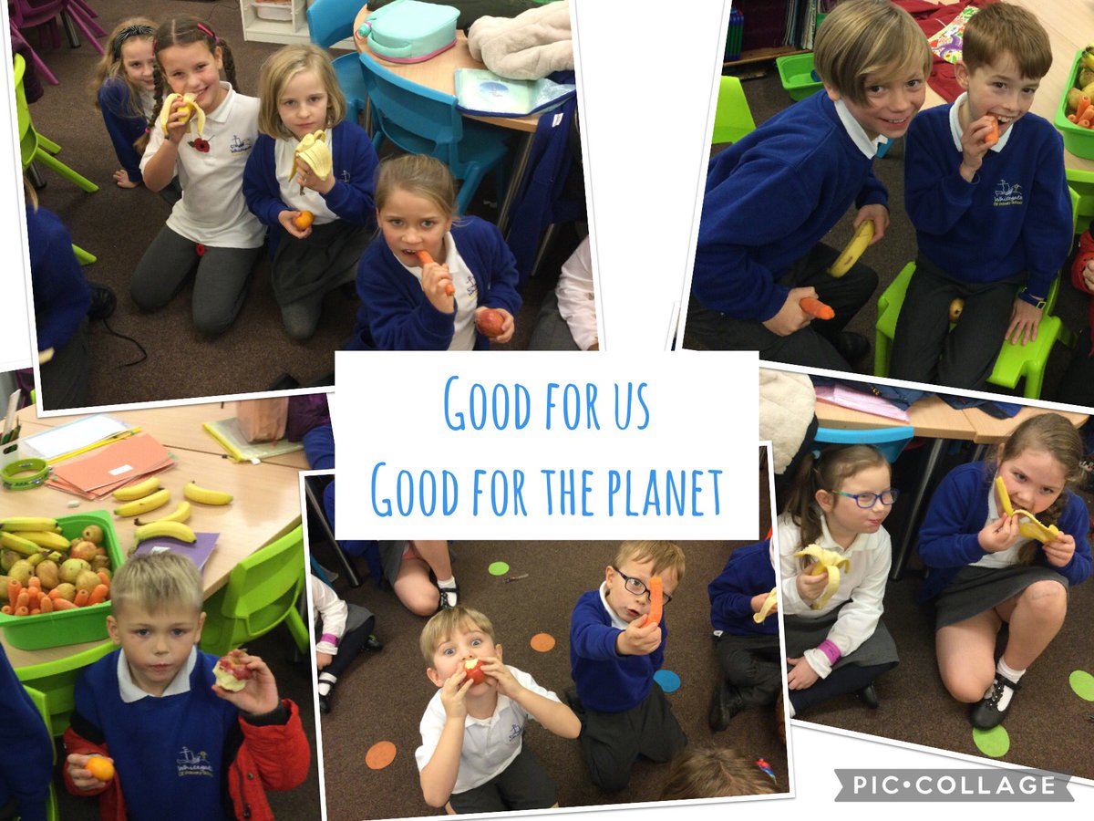 whitegateeco's tweet photo. 🥕🍎🍌🍐🍊 In Eco-Club we learnt more about different ways we can live more sustainably. Eating more vegetarian meals each week is a brilliant way to cut down on your carbon footprint. Here is Eco-Club enjoying some plastic free, healthy fruits and veg. @SchoolWhitegate https://t.co/tODAjuaDpB