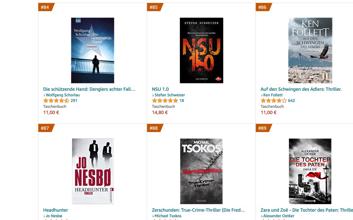 SchweizerDr's tweet photo. Steht auf vielen Wunschzetteln für die Advents- und Weihnachtszeit: "Nationalsozialistischer Untergrund - NSU 1.0" in der Amazon-Rubrik "Justiz-Thriller - hinter Schorlau, aber vor Follett.
Jetzt ein Exemplar beim Verlag, dem Buchhändler eures Vertrauens oder online sichern- https://t.co/v6iFf5iIss