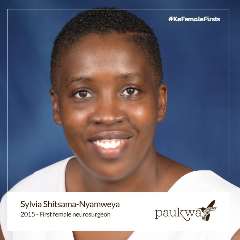 paukwa's tweet photo. Sylvia Shitsama-Nyamweya is the first of only five female neurosurgeons in Kenya. She was also listed as one of the ‘Top 40 Women under 40 in Kenya’ in 2016. She exemplifies resilience and illustrates the sheer power in standing up and standing out. #KeFemaleFirsts https://t.co/kN9yFE69fJ