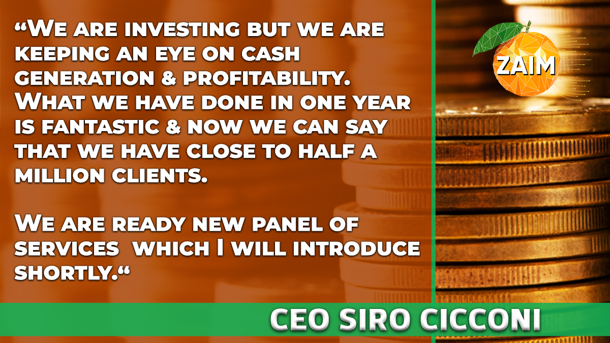 ZaimCreditSyst's tweet photo. #ZAIM "The business is treating us very well. We have the chance to work in a fantastically growing market which has grown 25% year on year.

We have overperformed, as you can see in our interims, we have grown 180% approximately speaking." https://t.co/IgotjjSKR8