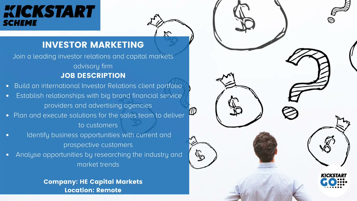 REMOTE ROLE! 💰📈  Join HE Capital Markets as part of their Investor Marketing team! #Kickstart your career at #London's leading shareholder communications company!

Full job description ➡️  buff.ly/309Iz8O

Talk to your Work Coach to apply. 

#remotejob #remoterole