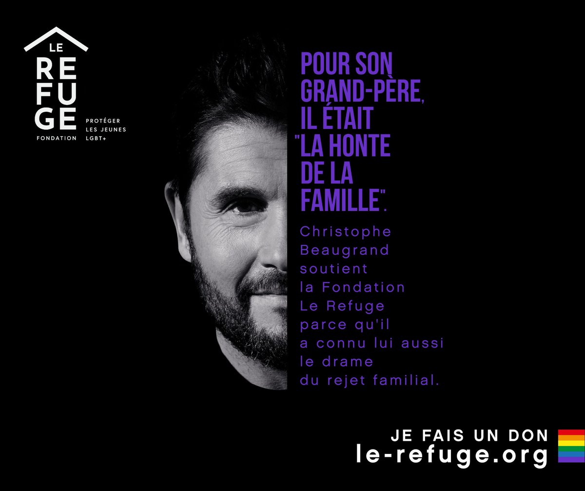 .<a href="/Tof_Beaugrand/">Christophe Beaugrand-Gerin</a> soutient la Fondation Le Refuge parce qu'il a connu lui aussi le drame du rejet familial.

👉 Pour aider les centaines de jeunes hébergé·e·s chaque année 🌈 par #LeRefuge, je fais un don : le-refuge.org/don