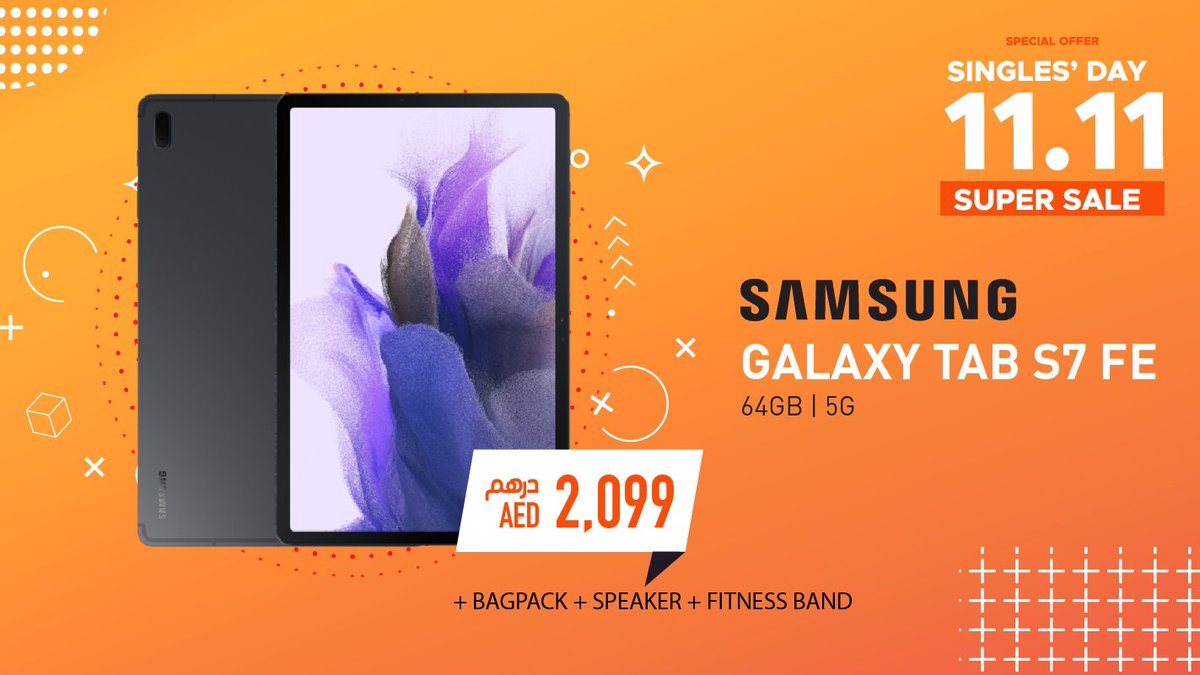 axiomxgroup's tweet photo. Stand out alone in the crowd with our single's day offers. Enjoy the sleekness of the Galaxy Tab S7 FE in your hands.

Shop now ➡ https://t.co/xbanKXXvTB

#samsung #galaxy #s7fe #availablenow #SinglesDay #AxiomUAE https://t.co/aVIfpPyBk9