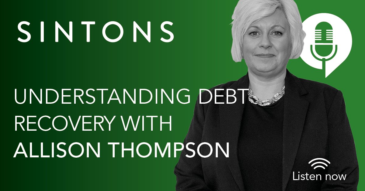 In episode ten of our ‘Understanding Debt Recovery with <a href="/AllisonThomps1/">Allison Thompson</a>’ podcast series, Allison discusses ‘Enforcement of financial orders’. bit.ly/3ks51Bn <a href="/SintonsLaw/">Sintons LLP</a> <a href="/SintonsCoCo/">Sintons Commercial</a>  <a href="/YorkSintons/">Sintons York</a> #TrustinSintons #podcast #podcasts
