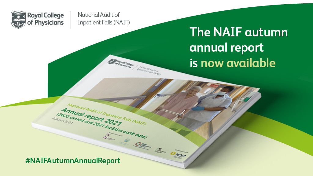 RCP_FFFAP's tweet photo. The National Audit of Inpatient Falls Autumn 2021 annual report is now available! Thank you to all the teams that work tirelessly and input the data! 
Read the report here: https://t.co/qjfpDNLVGR 
#InpatientFalls #NAIF https://t.co/L5A52LW0uP