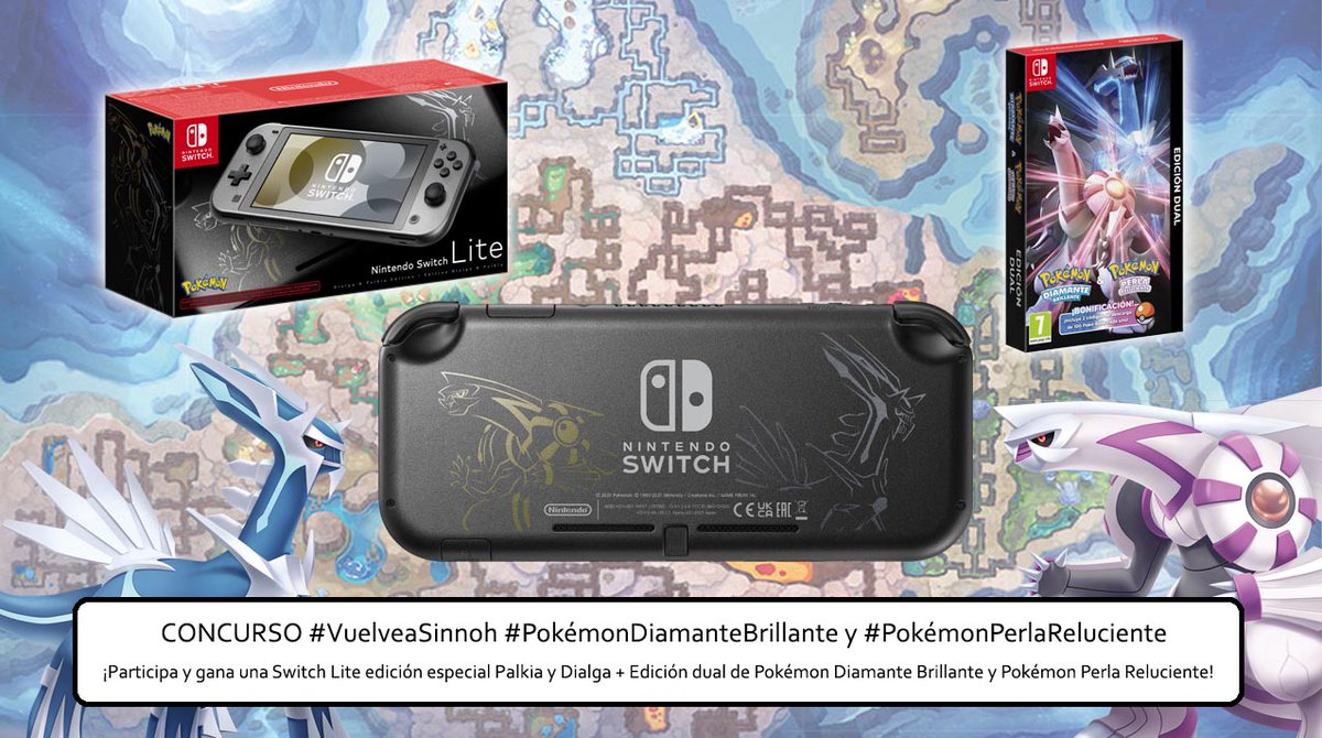 🔥 ¡Gana una Switch Lite y una edición dual de los remakes!

✅ Sigue a <a href="/pokemaster_es/">PokéMaster</a> en TW
✅ Haz RT
✅ Usa los hashtags #VuelveaSinnoh #PokémonDiamanteBrillante #PokémonPerlaReluciente y cuéntanos porqué quieres volver a Sinnoh

🍀 Ganador 12/11