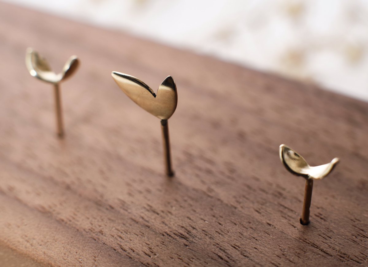 Very excited to bring these little 9ct gold sprout stud earrings to the Craft &amp; Design Fair this weekend <a href="/glucksman/">The Glucksman</a> 🍁✨🥳