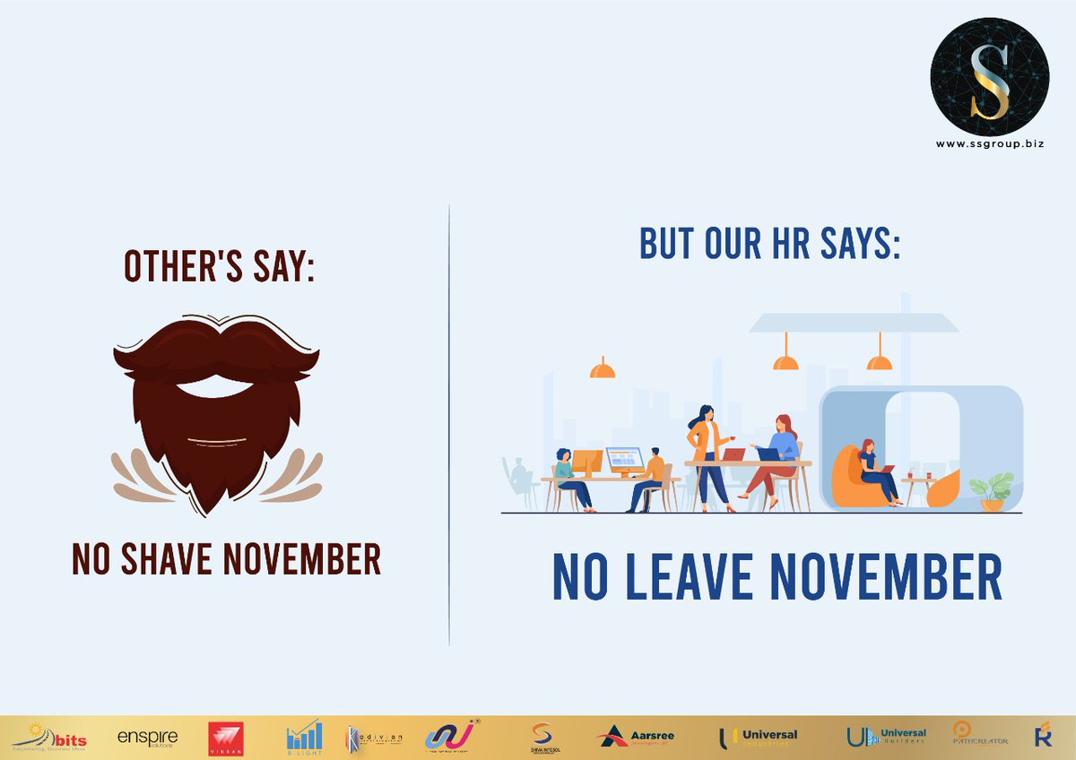 SSGroupCompany1's tweet photo. #CorporateMeme
#SSGroup #positivevibes #Meme #NoShaveNovember #NoLeaveNovember https://t.co/tjciKjZVeX