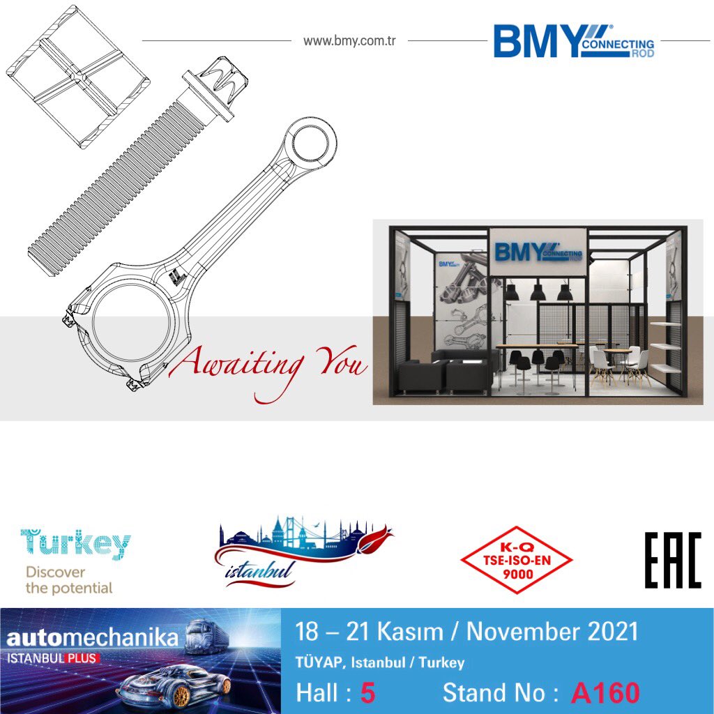 BMYengineparts's tweet photo. #automechanika #istanbul #automotive #aftermarket #connectingrod #conrod #pistonkolu #biyelkolu https://t.co/IsSgSwV4tM