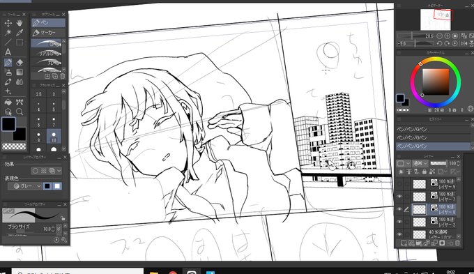 大量ページ作品濫造とそれにともなう締め切り
作業スピード追及のために辿り着いた技能

ネーム→直ペン入れ

下描きなしスキル 