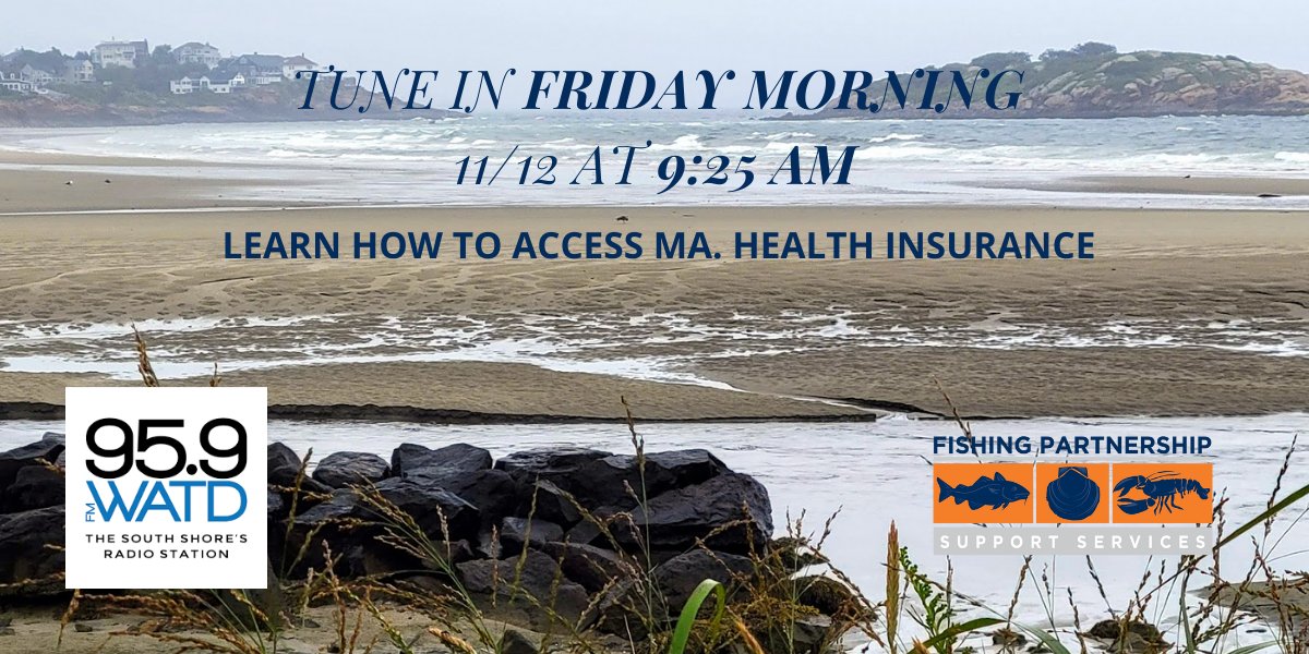 fishing_partner's tweet photo. Tune in to @959WATD for the "South Shore's Morning News w/ @RobHakala" this Fri at 9:25 AM to hear FP team members Morgan Eldredge &amp; Lauren King discuss MA #OpenEnrollment via the @HealthConnector &amp; @MassHealth. https://t.co/VQ5BhOumjK
#getcovered #staycovered #CoveredTogether https://t.co/bEjhLAm5cP