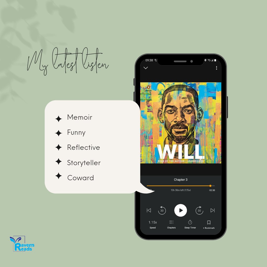 RavensReads's tweet photo. I'm currently listening to Will by Will Smith with Mark Manson and it's so good! #Audible #WillSmith #Memoir #Goodreads #goodblackreads #amreading https://t.co/Nm7hHTdLV1