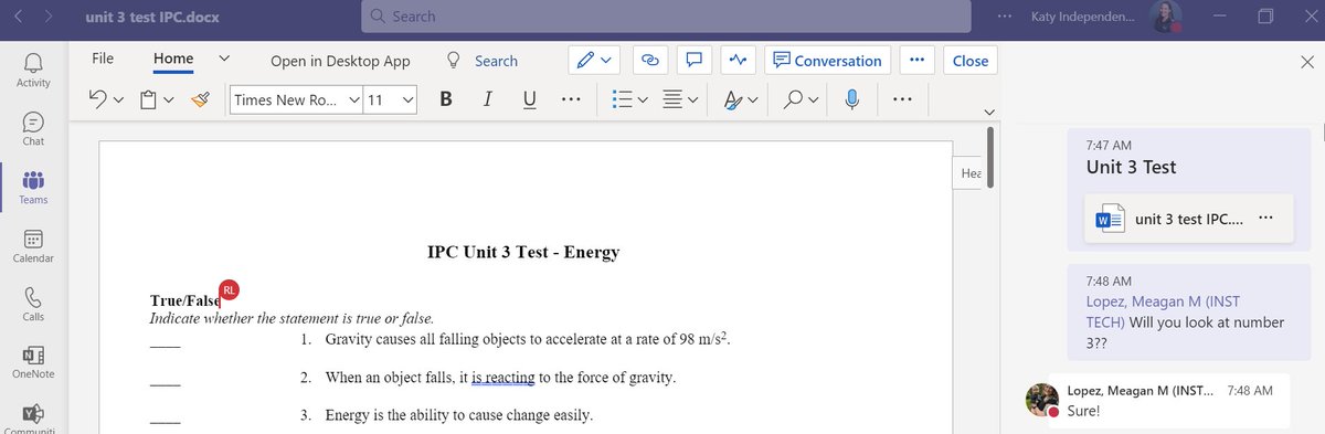 Week 2 of 15 Minute Tech Tutorials! This week it's all about sharing and editing documents with your PLC in Teams. Love the Conversation feature! #kisdsectech #techtimewithRandi