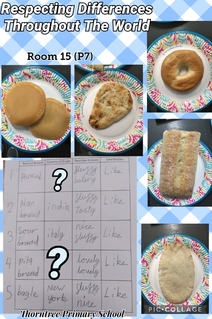 Room 15 @ThorntreeHT enjoyed sampling breads from all other the world as part of their work on respecting diversity. They discussed how boring eating one type of bread everyday would be. Great work, Room 15! 🍞🫓🥖🥯 @PATHSEdUK  #SELinaction