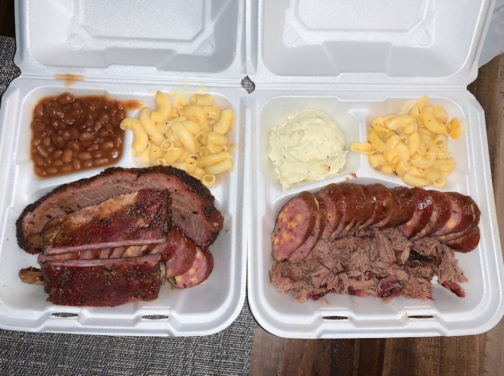 stikyribzbbq's tweet photo. Take a friend out to lunch today and save! Buy a 1, 2, or 3 meat plate, get a 1 meat plate 50% off! Call it in or come eat on our patio in this lovely weather! #StikyRibzBBQ #MeatPlate #BBQ https://t.co/ByP4kmcyki