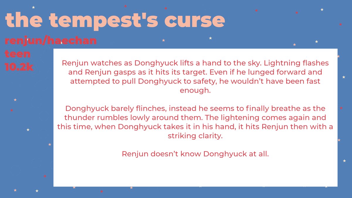 the tempest's curse
renjun/haechan
10k
Rated T
archiveofourown.org/works/34851442