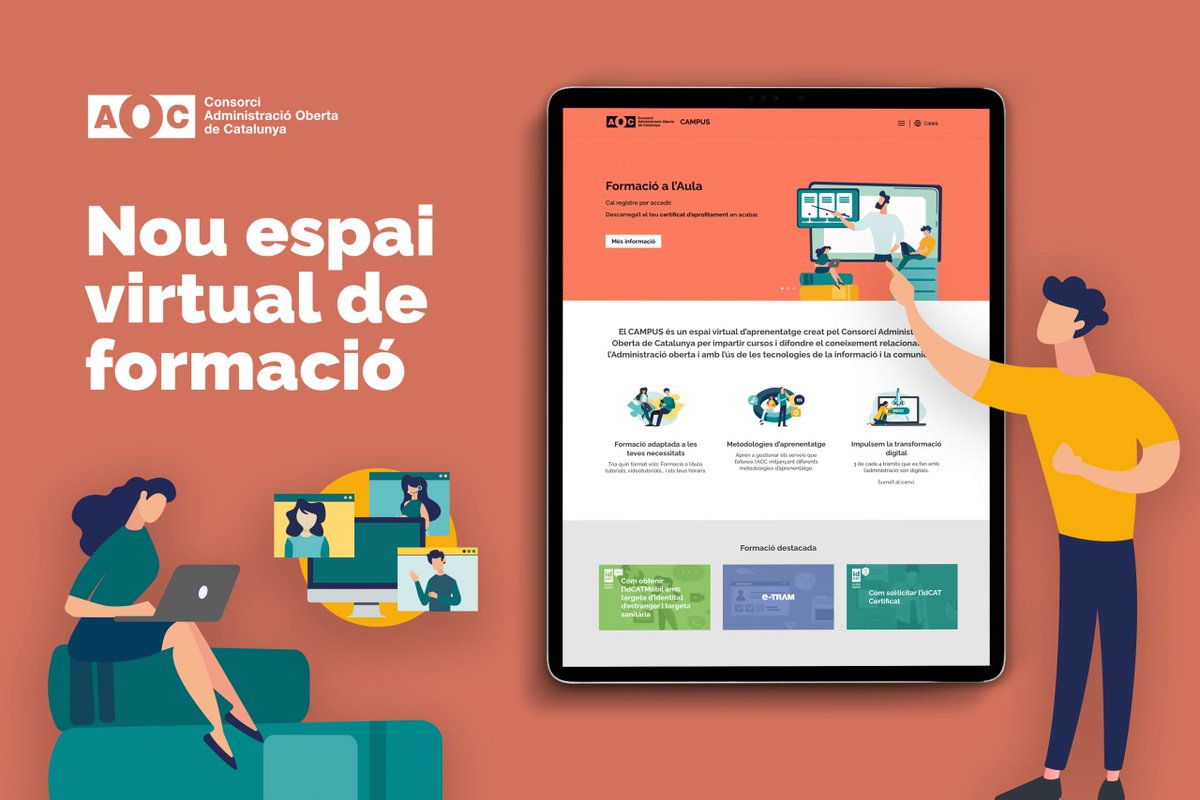 Suport_AOC's tweet photo. 👩‍🎓 Visita el  https://t.co/CtgKknYy5g!

🔸Continguts d’autoaprenentatge: tutorials de 5/10 min

🔸AULA: cursos amb tutor + certificat d'aprofitament
- Hèstia
- iArxiu
- Operadors ER idCAT (insc. prèvia)

🔸En directe:  formacions interactives
⌚9.30-11.30 h. (insc. prèvia) https://t.co/HypUUa3mPM