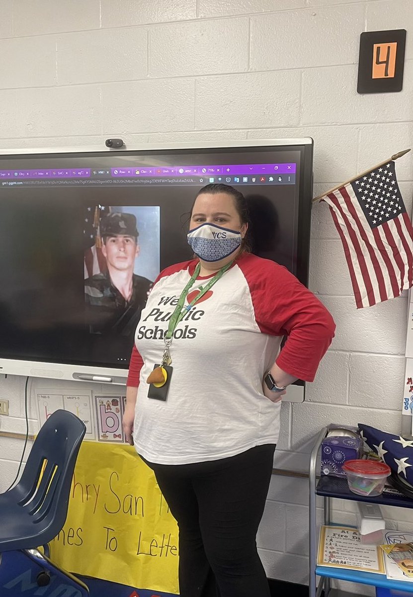LBYBullDogs's tweet photo. Today we honor our Veterans 🇺🇸. Here our Kindergarten class is sharing a glimpses of their families who served in the armed forces. 

Thank you for your service 🎖🪖! 

📸 •Mrs. Wirtz and her Dad  
•Scholar and his grandparents (Mrs. Williams)
#VeteransDay2021 #theyanceyway https://t.co/3h6nkI1jp4